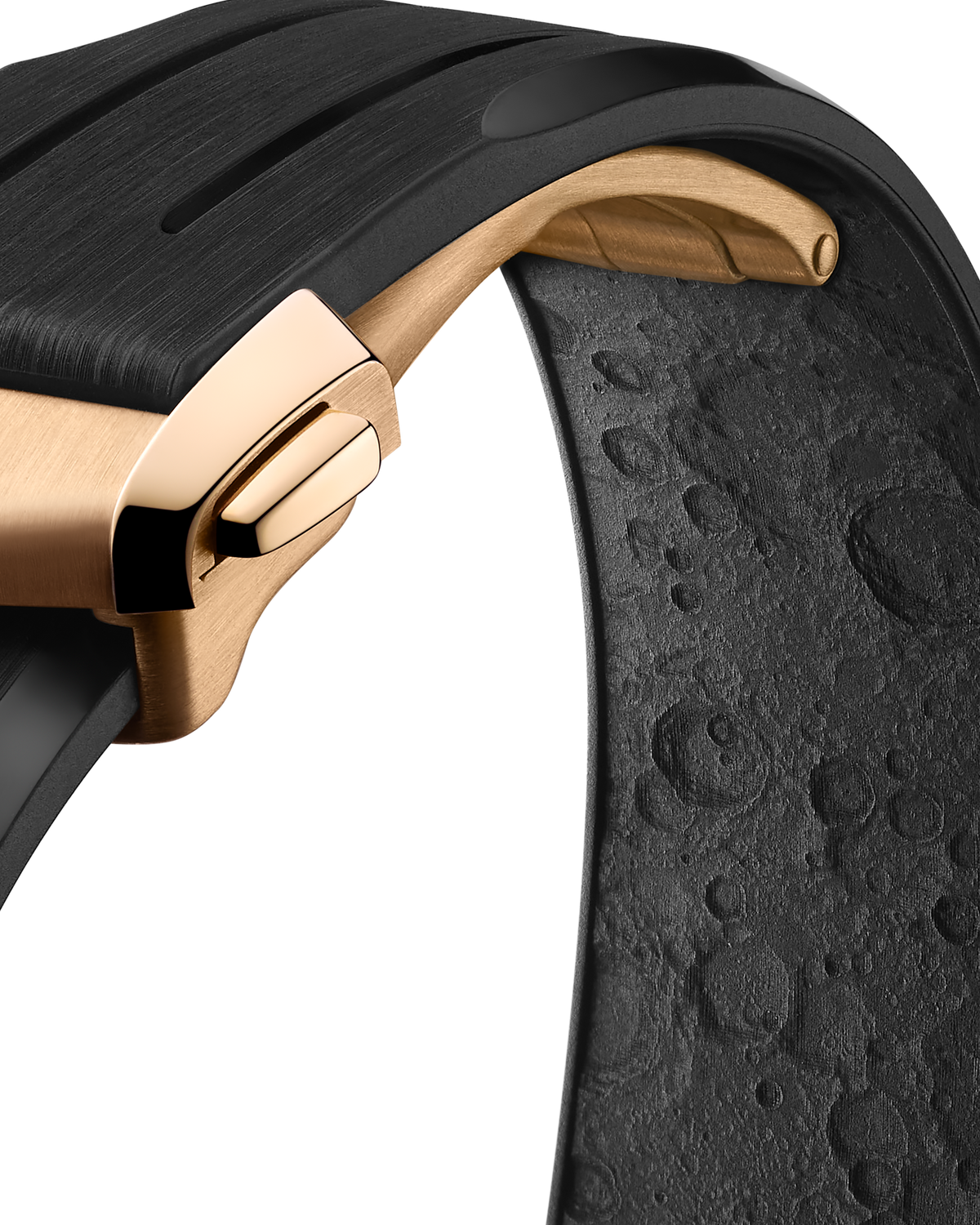 Speedmaster Moonwatch Professional 42 mm, Moonshine™ gold on rubber strap - 31062425099001 - View 3