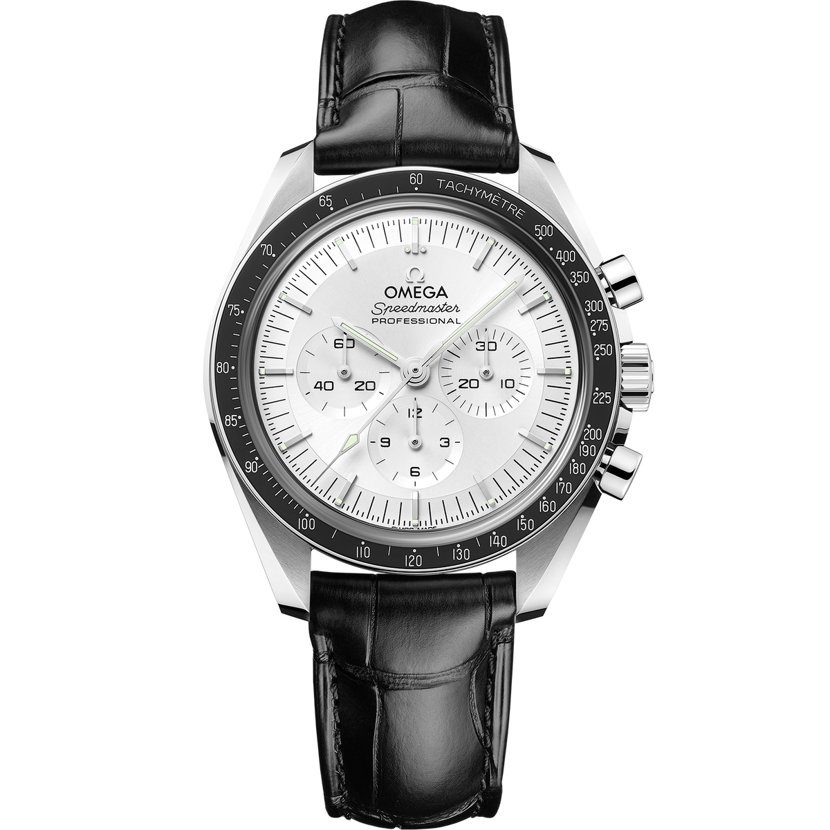 Speedmaster Moonwatch Professional 42 mm, Canopus Gold™ on leather strap - 31063425002001 - View 1