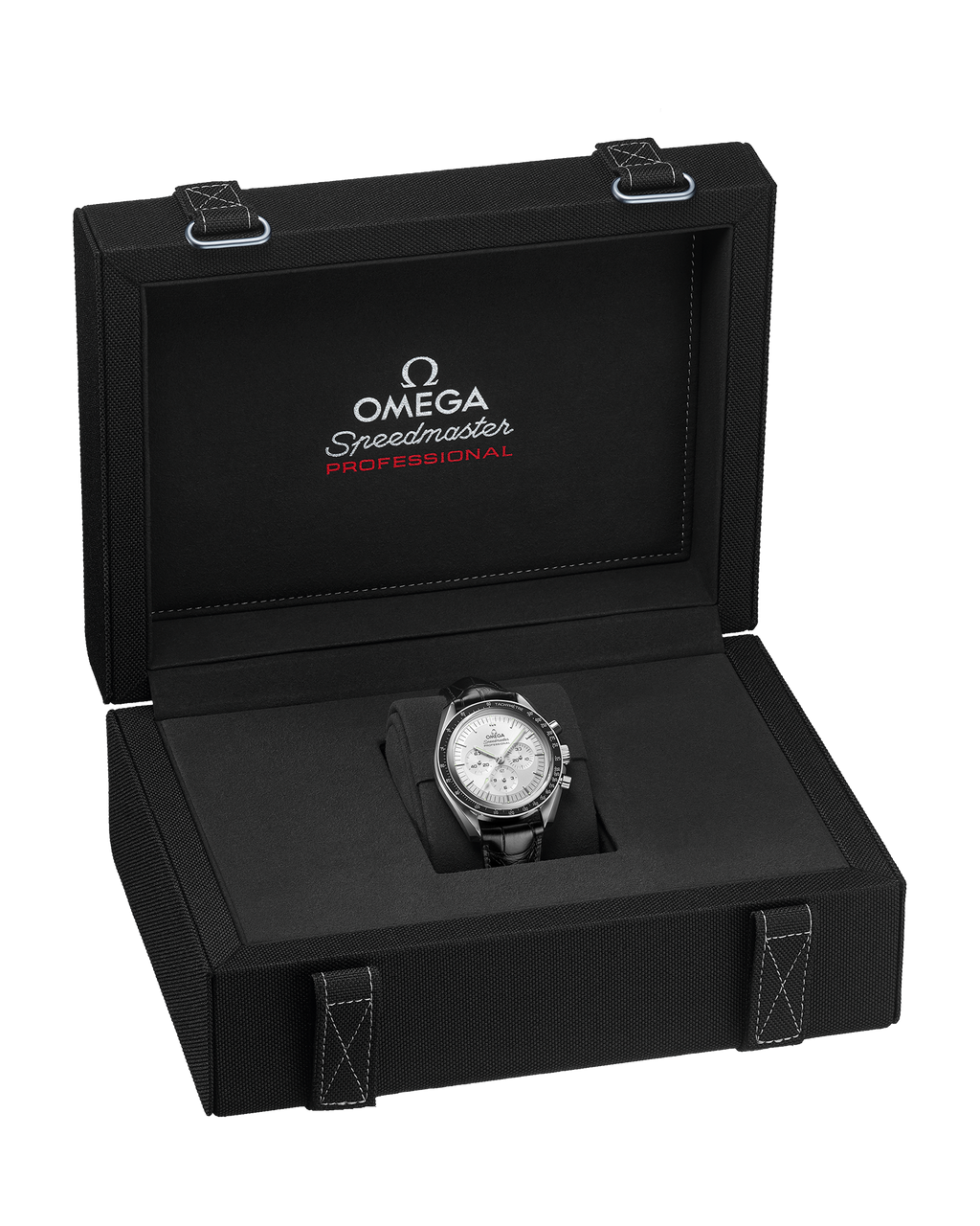 Speedmaster Moonwatch Professional 42 mm, Canopus Gold™ on leather strap - 31063425002001 - View 3