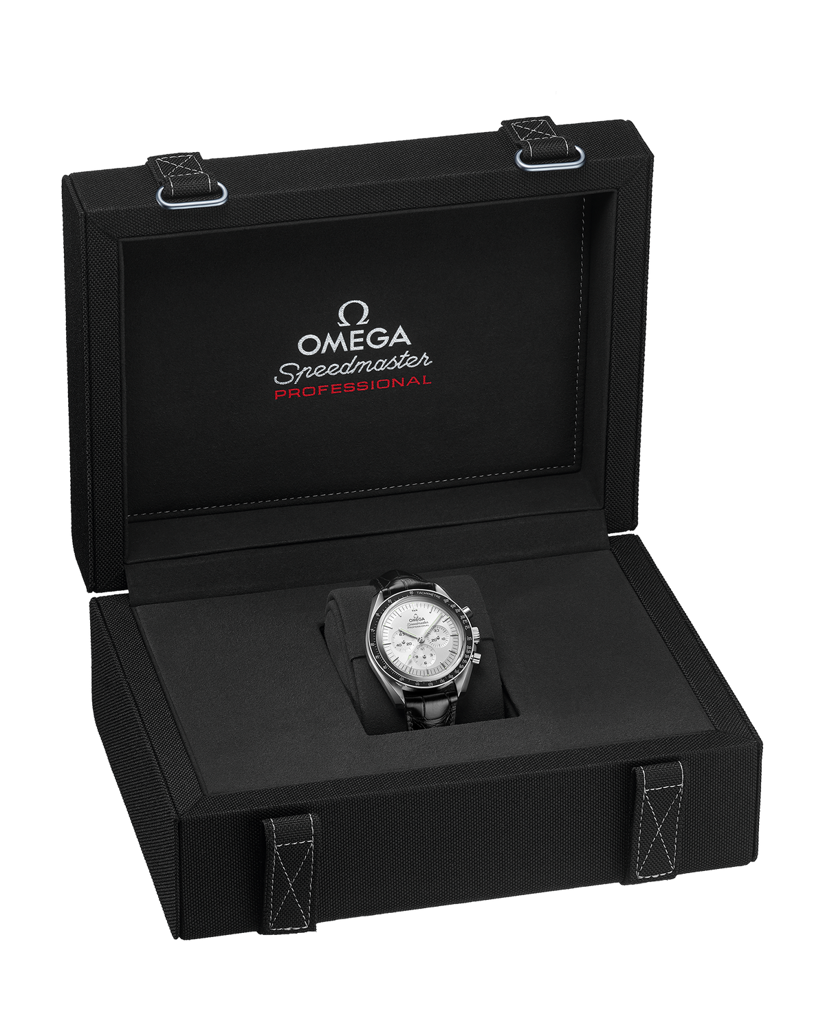 Speedmaster Moonwatch Professional 42 mm, Canopus Gold™ on leather strap - 31063425002001 - View 3