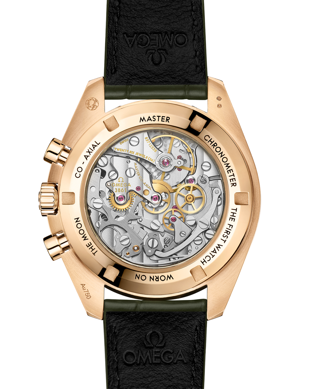 Speedmaster Moonwatch Professional 42 mm, Moonshine™ gold on leather strap - 31063425010001 - View 2