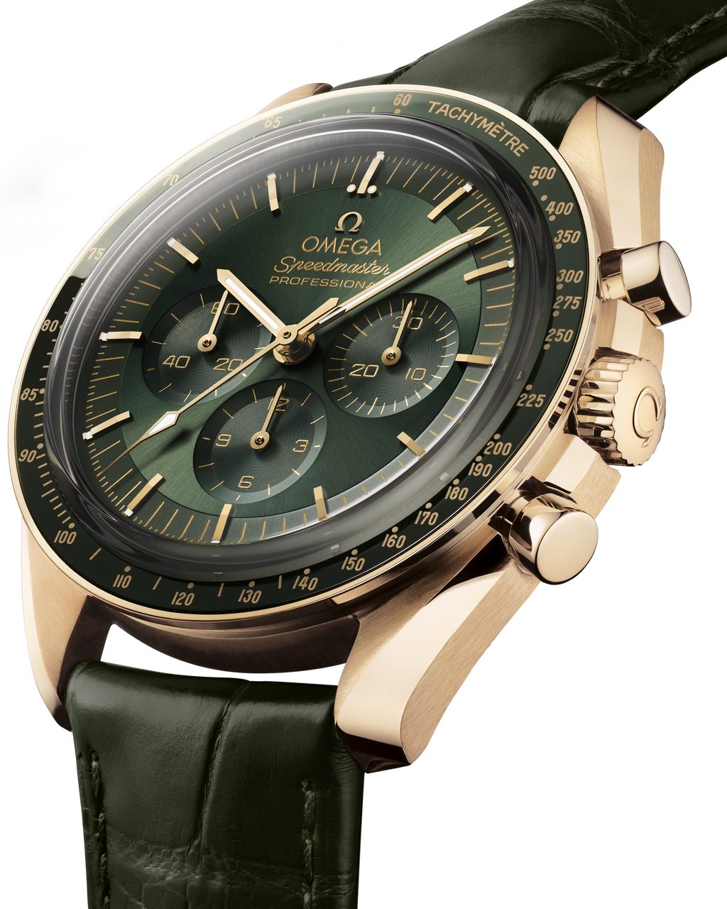 Speedmaster Moonwatch Professional 42 mm, Moonshine™ gold on leather strap - 31063425010001 - View 3
