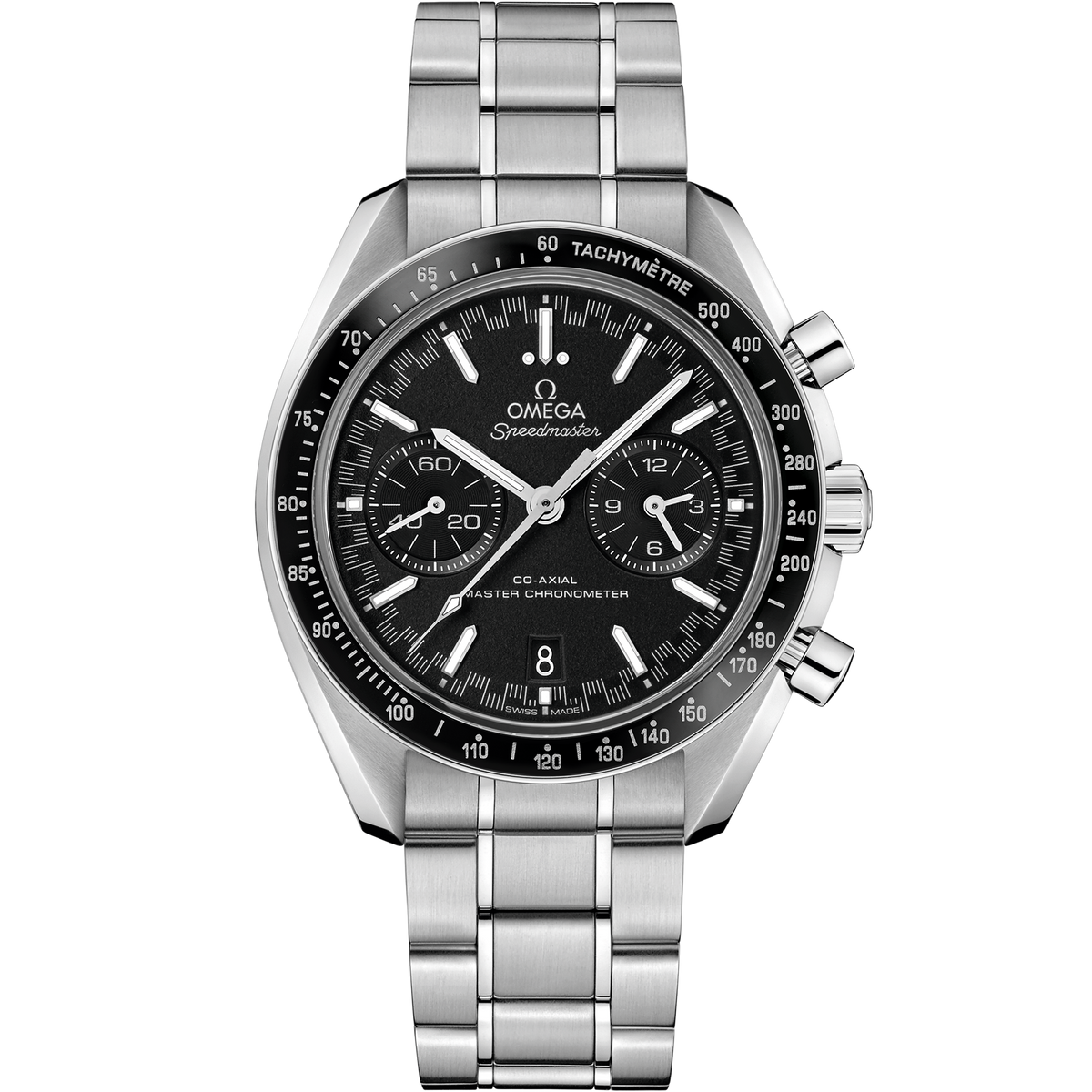 Speedmaster Racing 44.25 mm, steel on steel - 32930445101001 - View 1