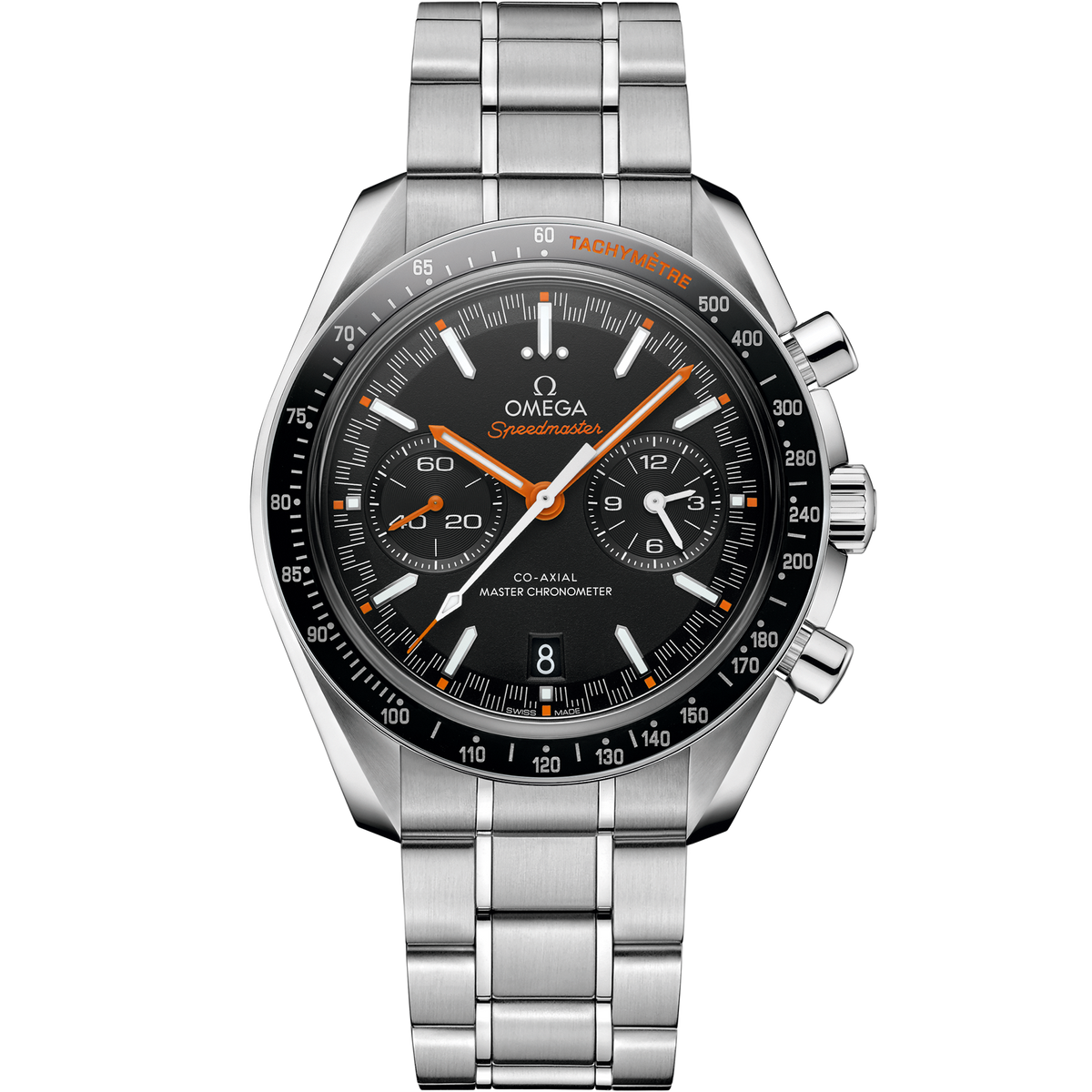 Speedmaster Racing 44.25 mm, steel on steel - 32930445101002 - View 1