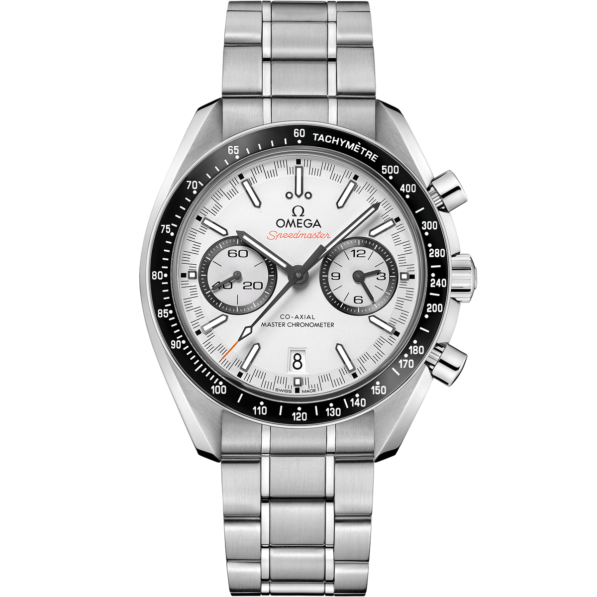 Speedmaster Racing 44.25 mm, steel on steel - 32930445104001 - View 1