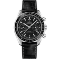 Speedmaster Racing 44.25 mm, steel on leather strap - 32933445101001 - View 1