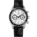 Speedmaster Racing 44.25 mm, steel on leather strap - 32933445104001 - View 1