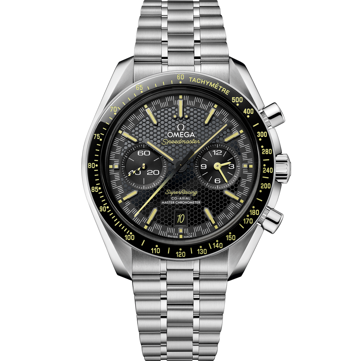 Speedmaster Super Racing 44.25 mm, steel on steel - 32930445101003 - View 1