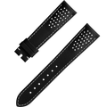 OMEGA Two‑piece strap Black leather strap with pin buckle — 032CUZ009780W