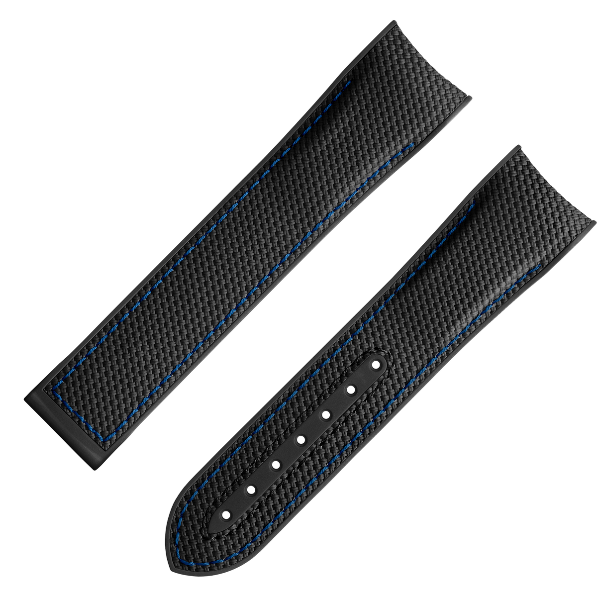 OMEGA Two‑piece strap Black rubber strap with foldover clasp for the Seamaster Planet Ocean 600M — 032CVZ005518W