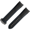 OMEGA Two‑piece strap Black rubber strap with foldover clasp for the Seamaster Planet Ocean 600M — 032CVZ005518W