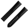 OMEGA Two‑piece strap Black vegan strap with foldover clasp — 032Z017133W