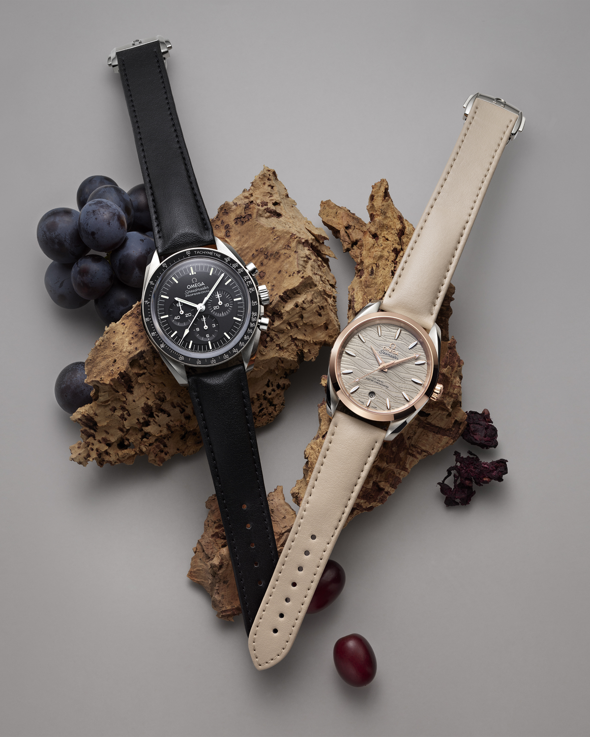 Two-piece strap - Black vegan strap with foldover clasp - 032Z017135W - View 2