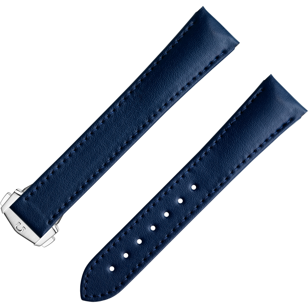 OMEGA Two‑piece strap Blue vegan strap with foldover clasp — 032Z017134W