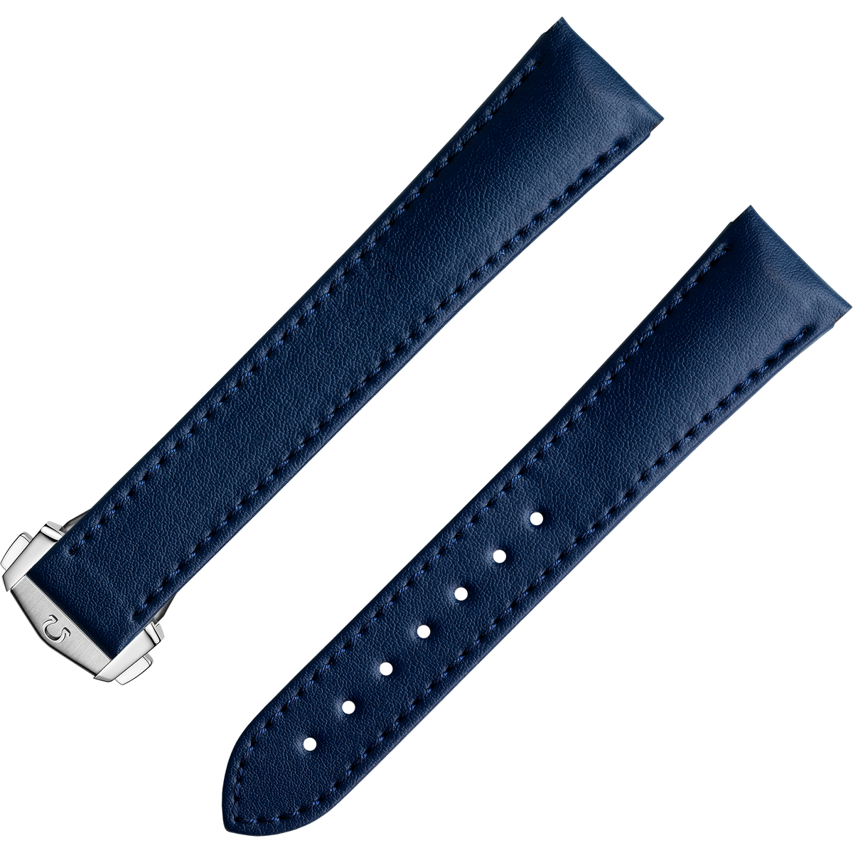 OMEGA Two‑piece strap Blue vegan strap with foldover clasp — 032Z017134W