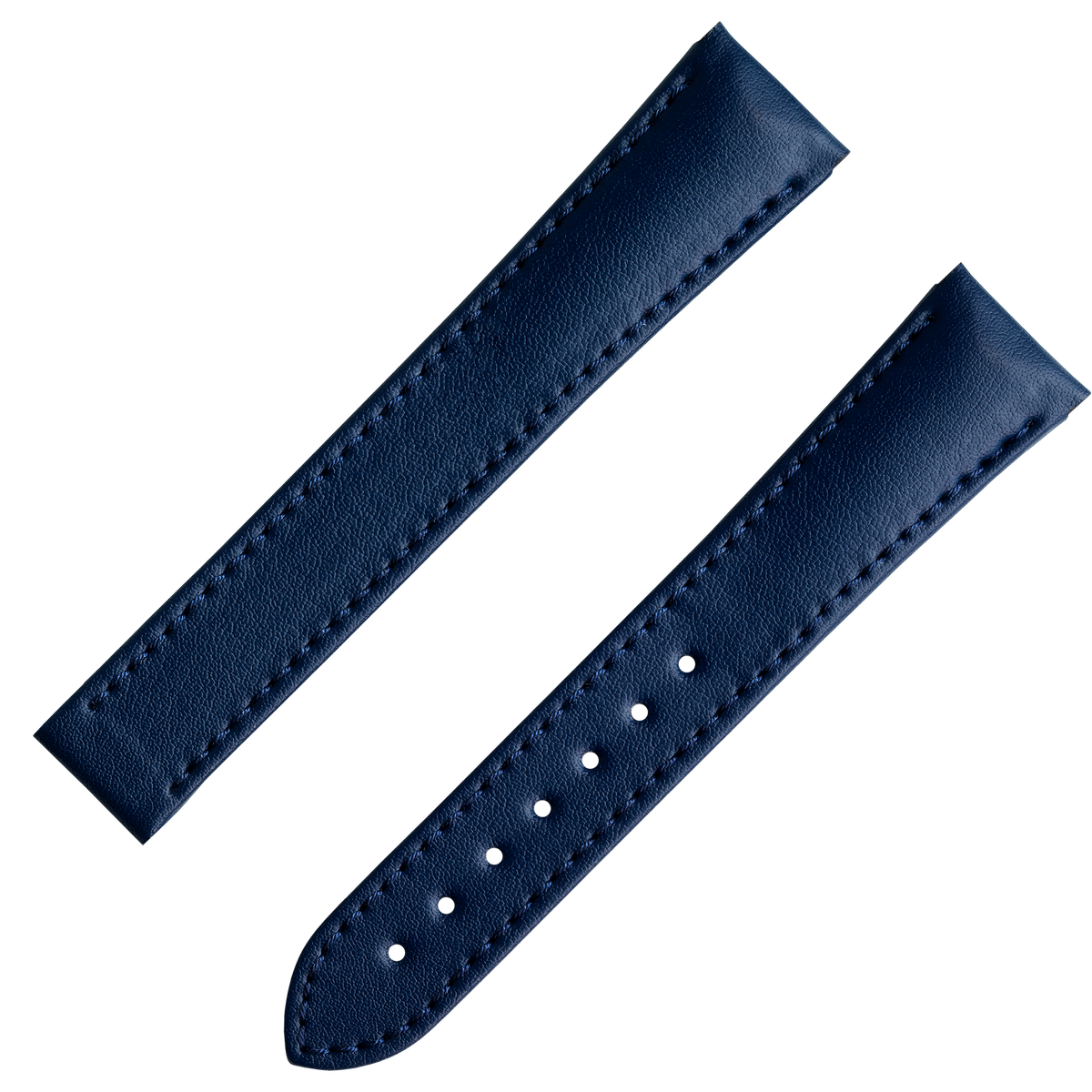 Two-piece strap - Blue vegan strap with foldover clasp - 032Z017134W - View 1