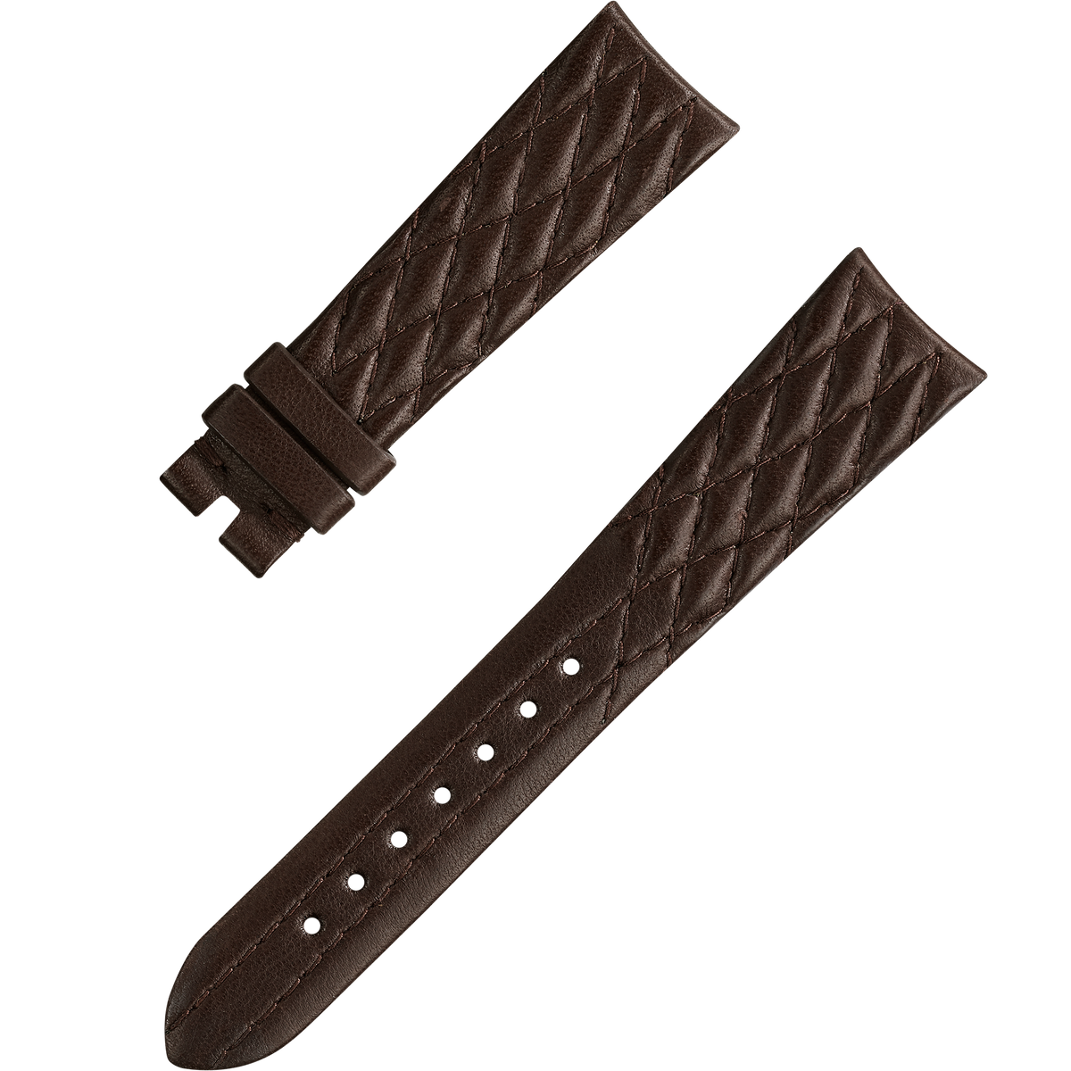 OMEGA Two‑piece strap Brown leather strap with pin buckle — 032CUZ011288W