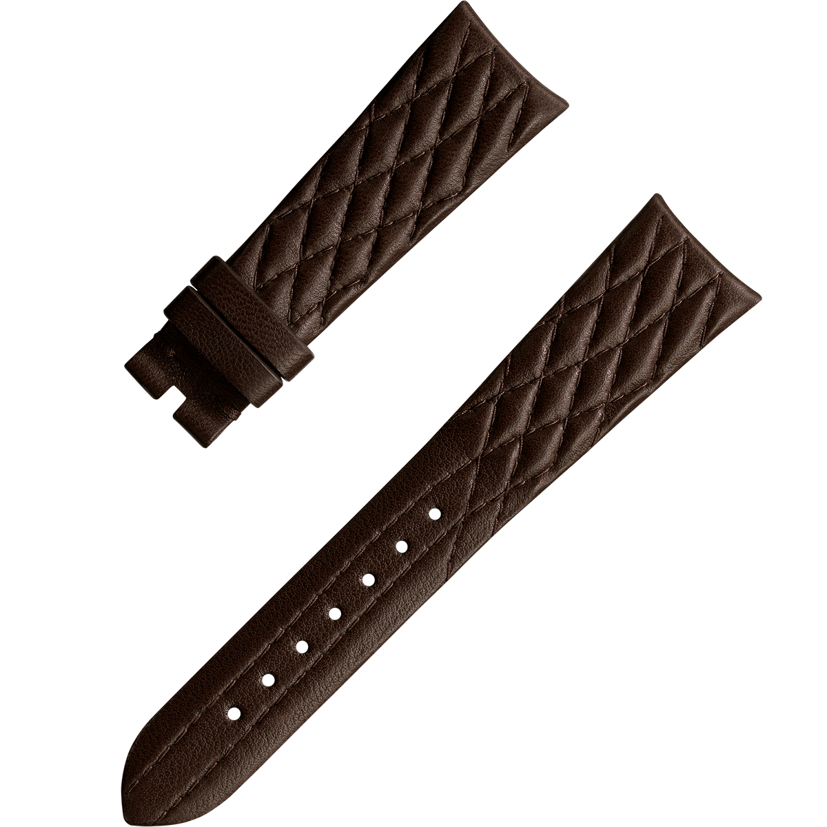 OMEGA Two‑piece strap Brown leather strap with pin buckle — 032CUZ011288W