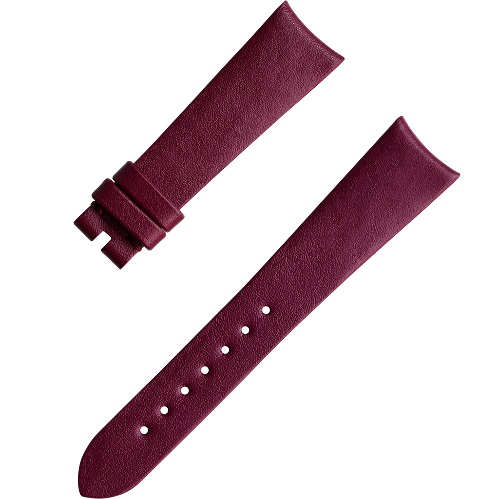 Two-piece strap - Burgundy vegan strap with pin buckle - 032Z017136W - View 1