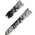 OMEGA Two‑piece strap Grey camo leather strap with pin buckle — 032CUZ011912W