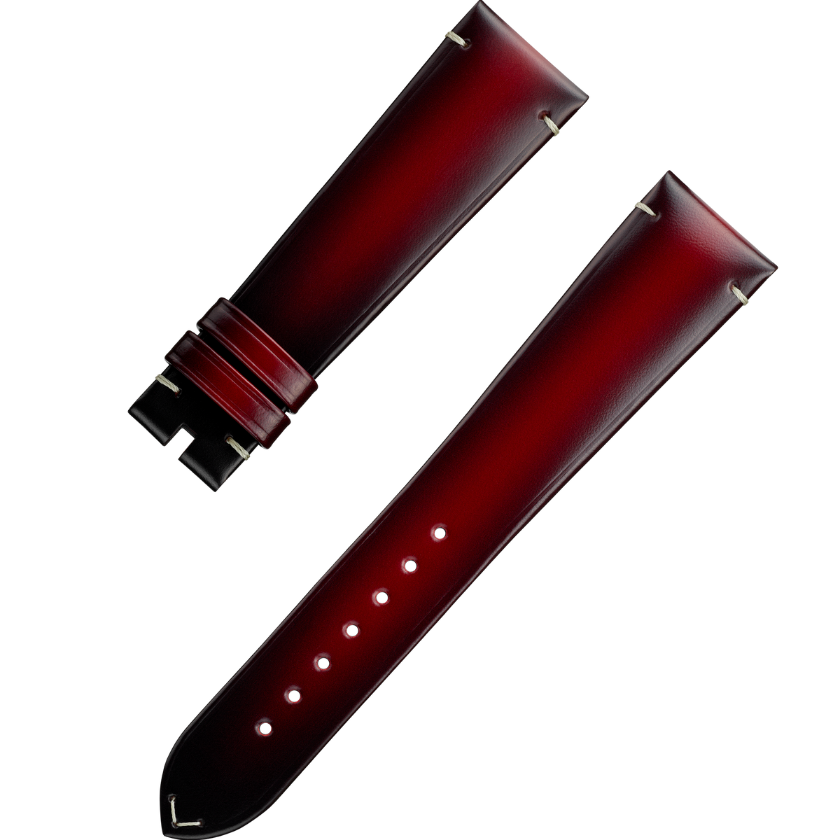 OMEGA Two‑piece strap Red leather strap with pin buckle — 032CUZ015430W