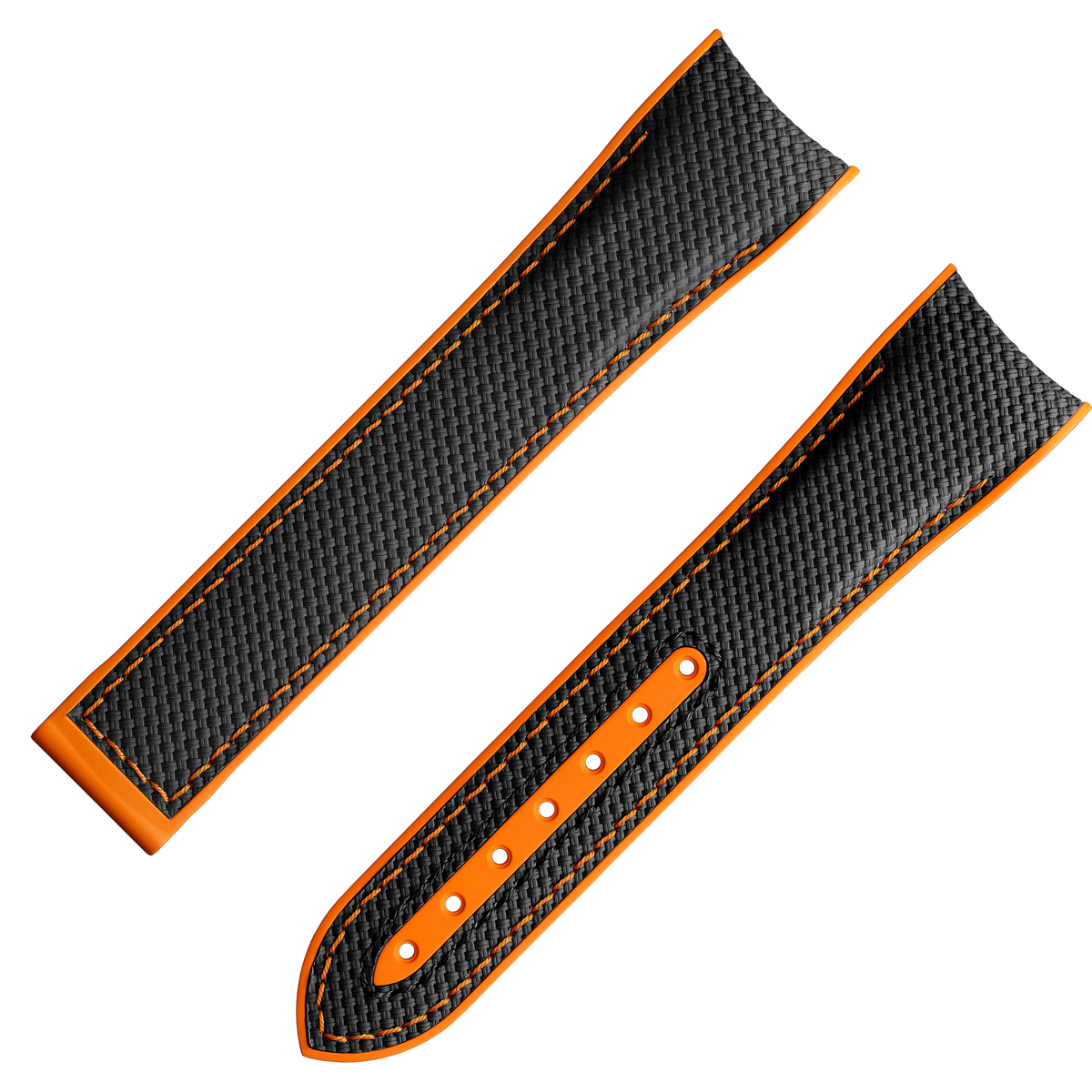 OMEGA Two‑piece strap Black rubber strap with foldover clasp for the Seamaster Planet Ocean 600M — 032CVZ005087W