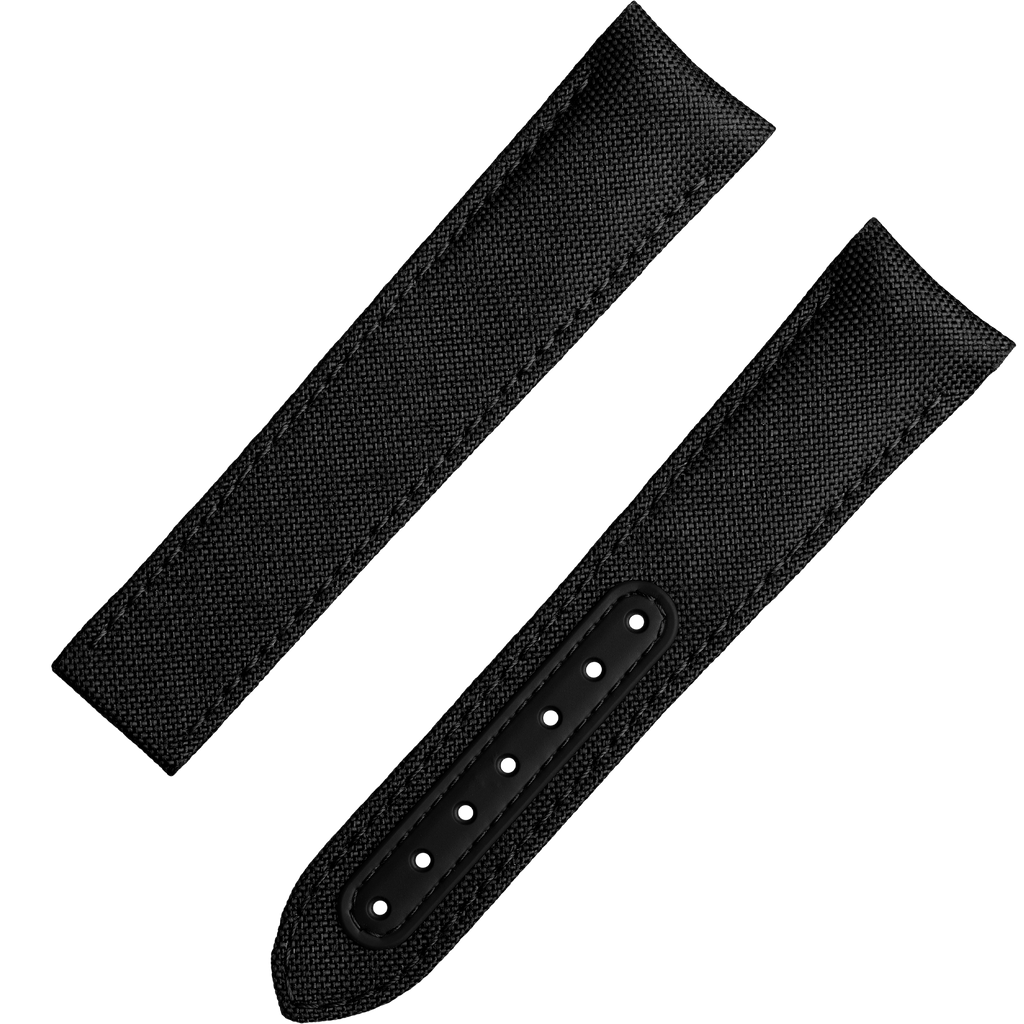 Two-piece strap - Speedmaster Dark Side of the Moon black fabric strap with foldover clasp - 032Z020830W - View 1