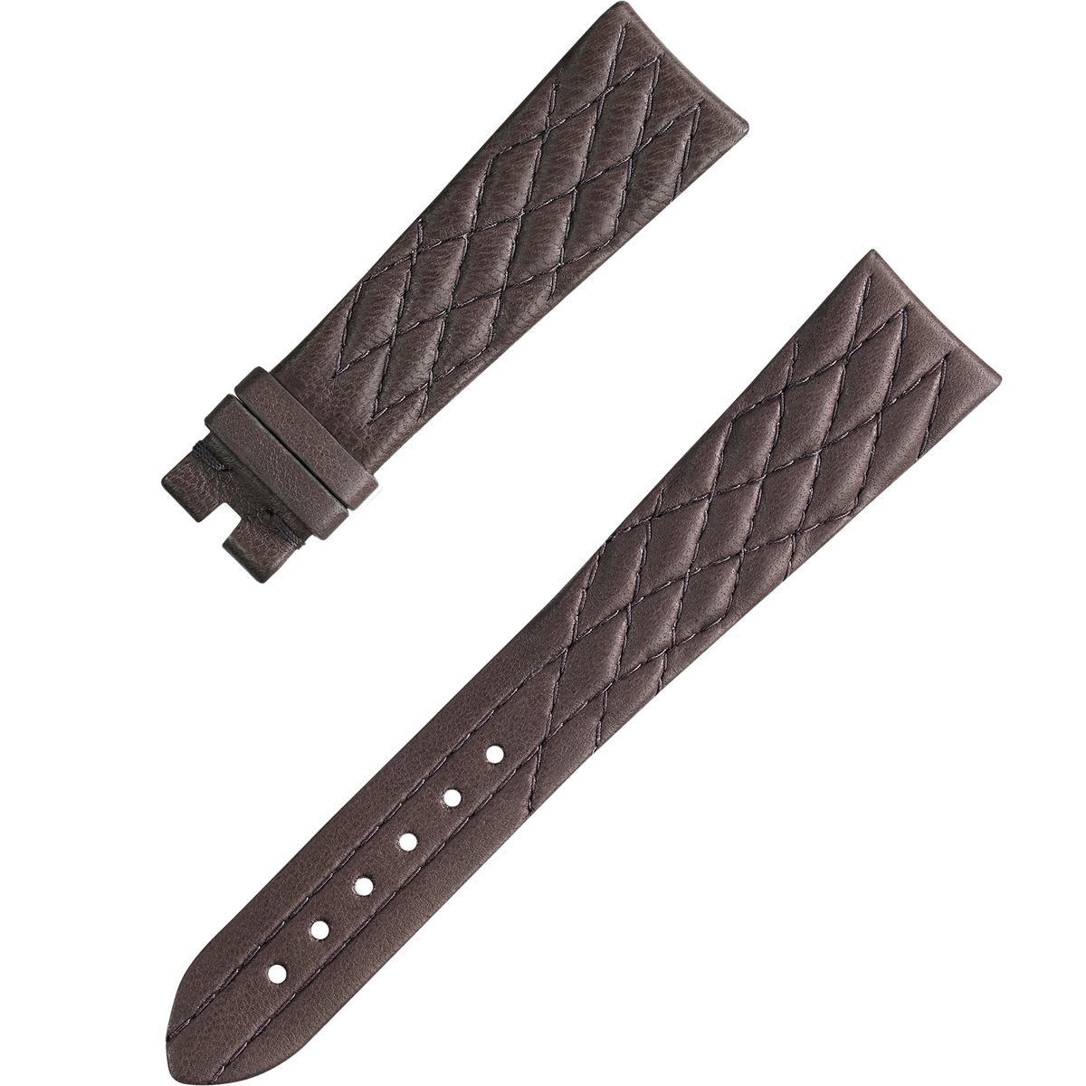 OMEGA Two‑piece strap Taupe brown leather strap with pin buckle — 032CUZ011294W