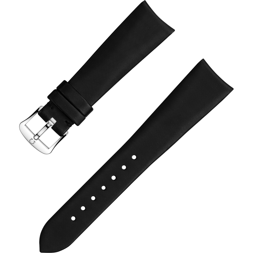 OMEGA Two‑piece strap Technological-satin black strap with pin buckle — 032CWZ010000W