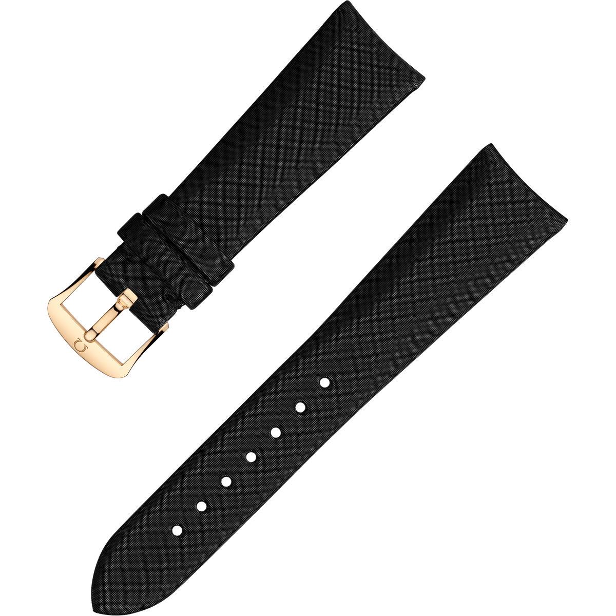 OMEGA Two‑piece strap Technological-satin black strap with pin buckle — 032CWZ010000W