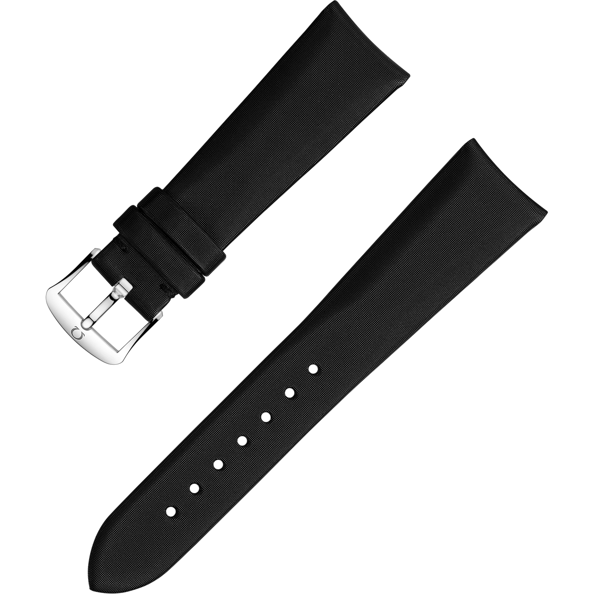 OMEGA Two‑piece strap Technological-satin black strap with pin buckle — 032CWZ010000W