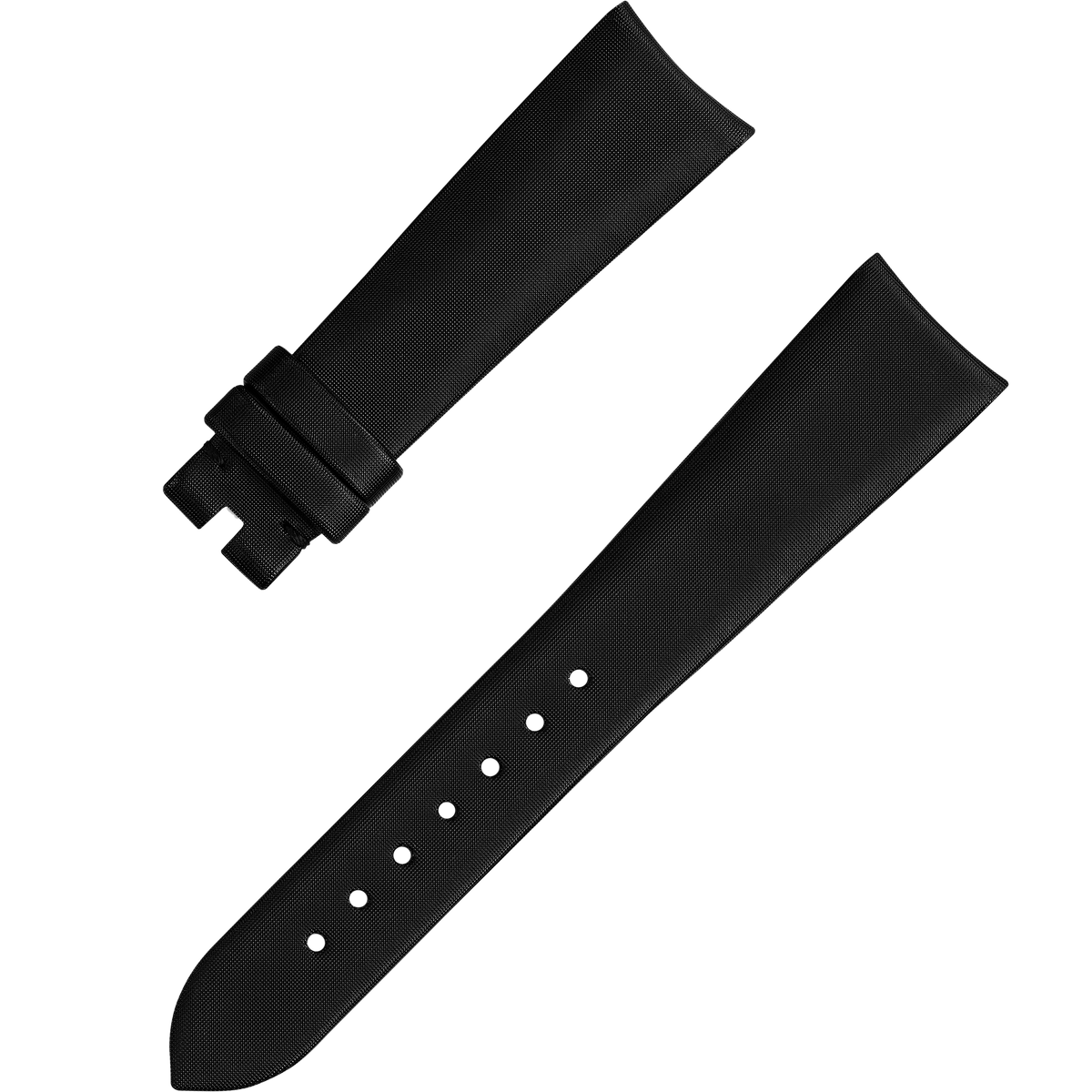 Two-piece strap - Technological-satin black strap with pin buckle - 032CWZ010000W - View 1