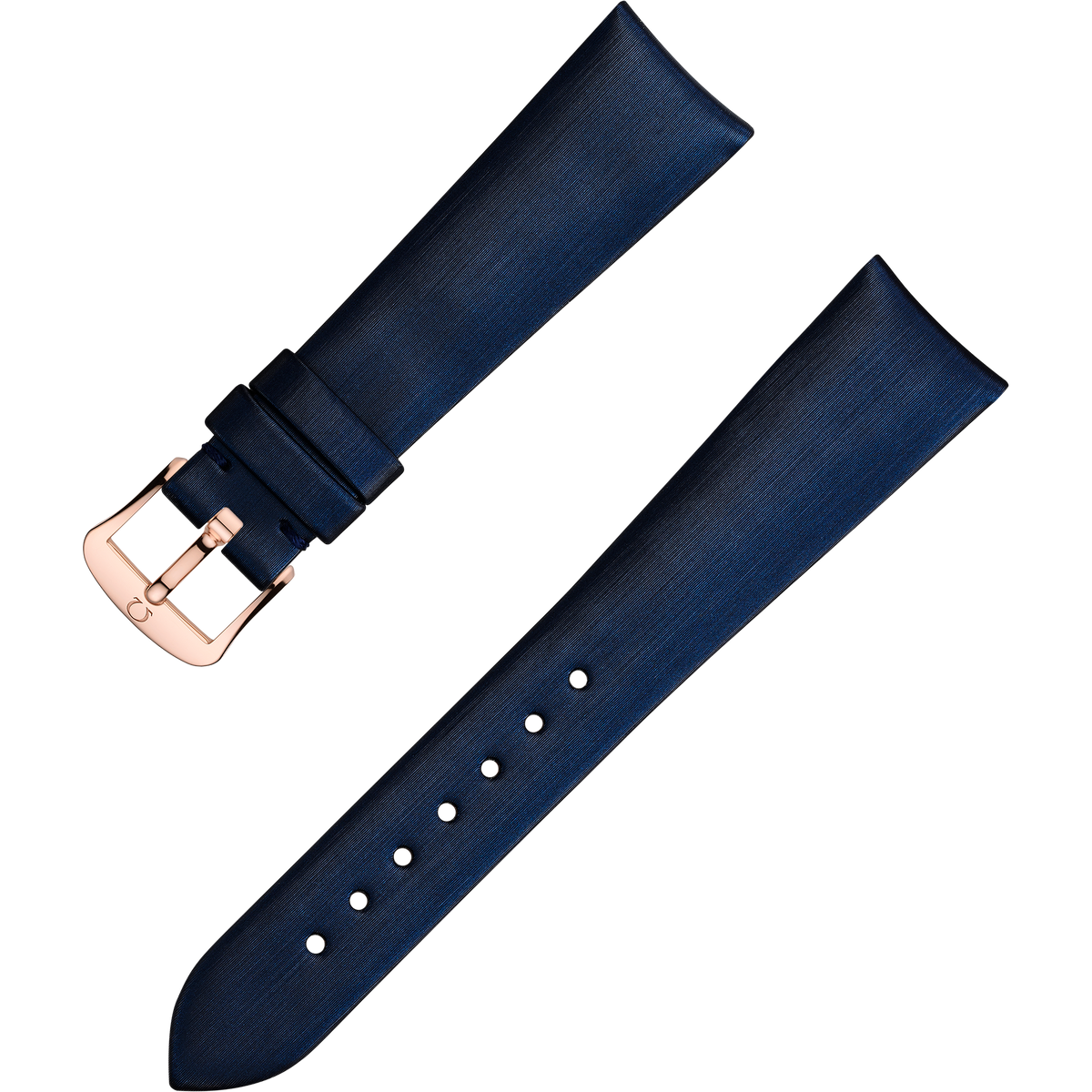OMEGA Two‑piece strap Technological-satin blue strap with pin buckle — 032CWZ009997W