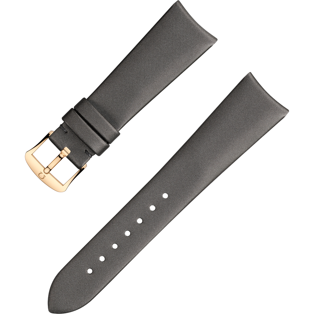 OMEGA Two‑piece strap Technological-satin grey strap with pin buckle — 032CWZ010006W