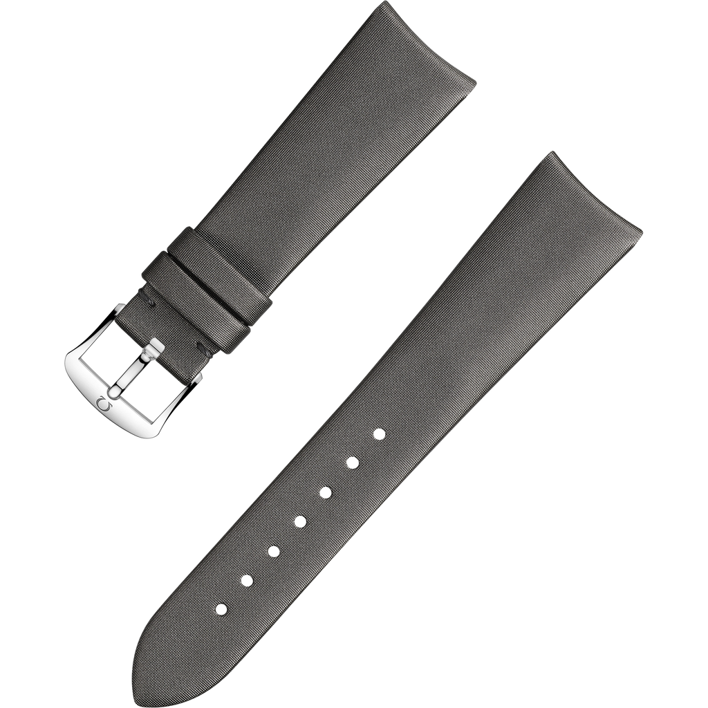 OMEGA Two‑piece strap Technological-satin grey strap with pin buckle — 032CWZ010006W