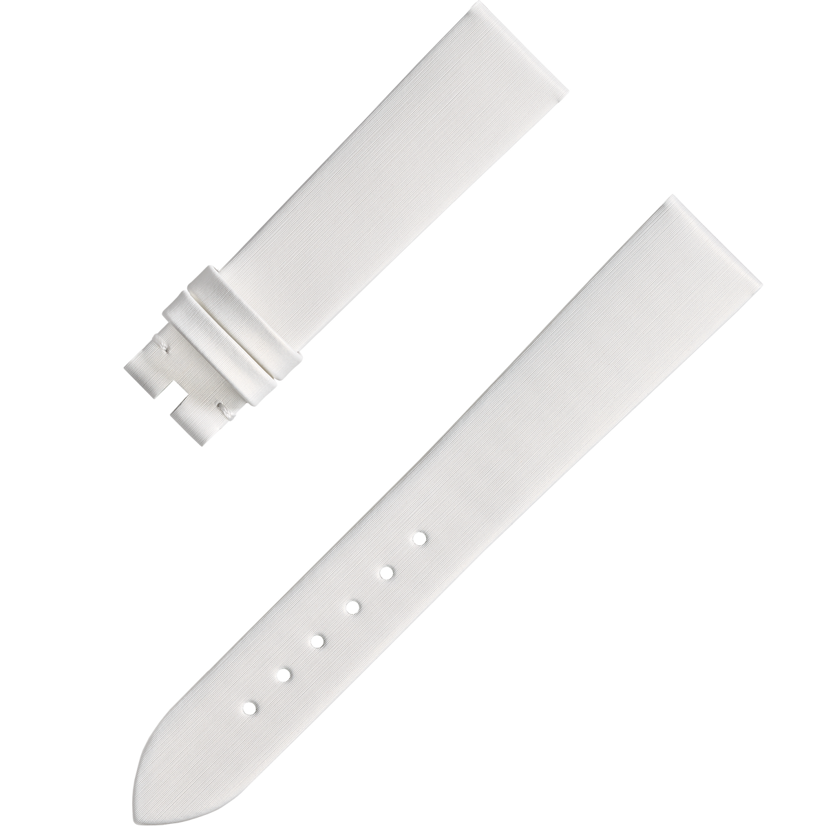 OMEGA Two‑piece strap White leather strap with pin buckle — 98000463W