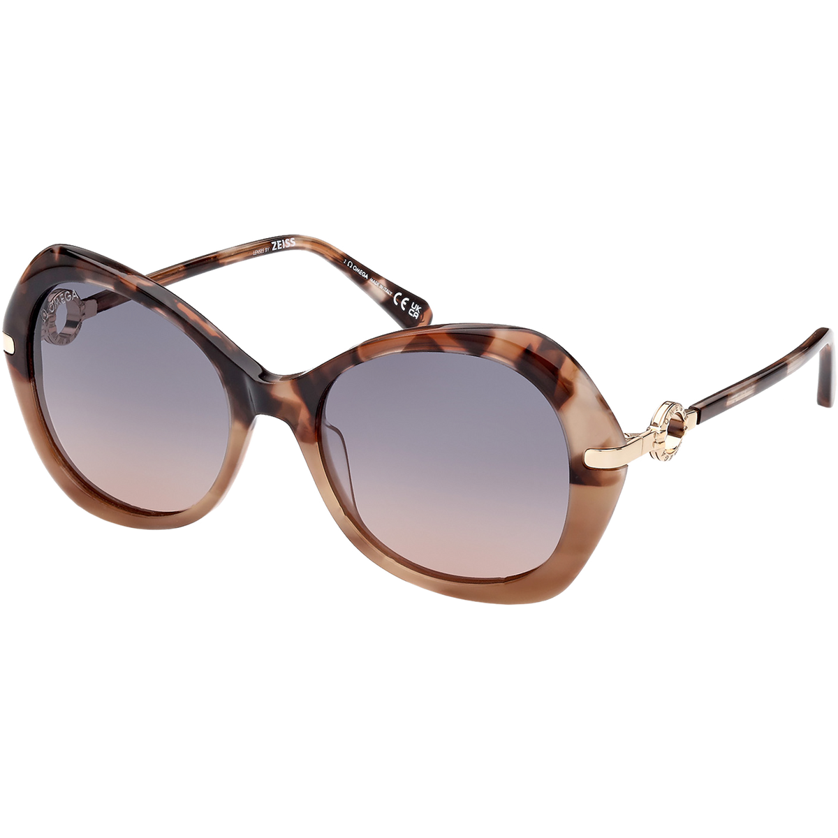Sunglasses - Butterfly style, classic, woman - OM0036-H5556B - View 1
